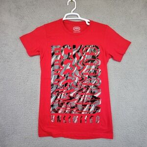 ECKO Unlimited Men's Shirts Size Small Red Short Sleeve Crew Neck Gray Camo Ecko